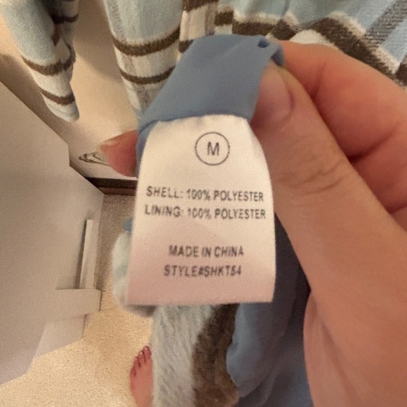 Fashion Nova Blue Plaid Long Coat Shacked style Jacket Sz Medium - Picture 12 of 12